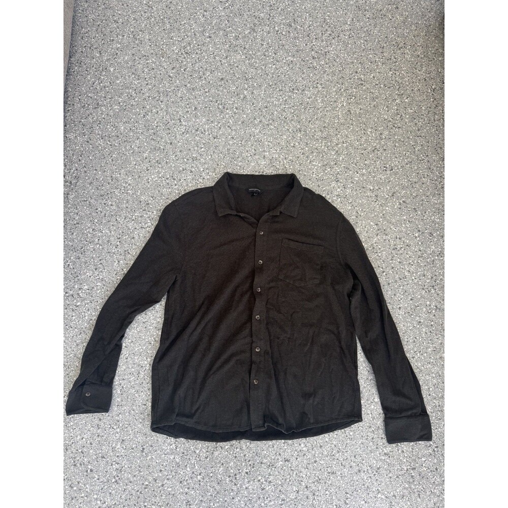 Banana Republic Olive Cotton Button-Down Long Sleeve Shirt Men size XL